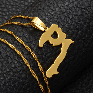 Haiti Map Chain with heart