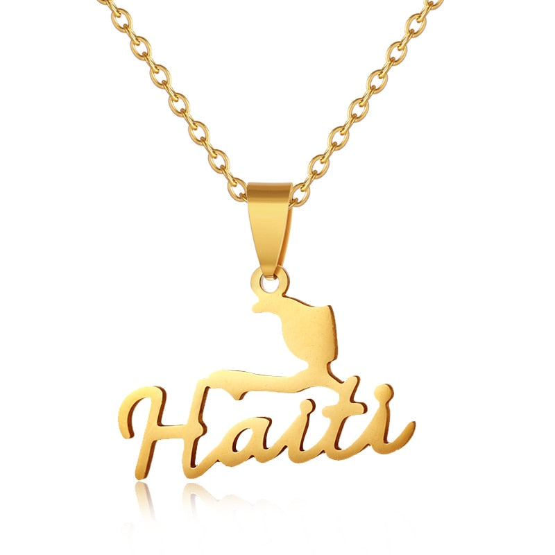 Haiti Gold necklace pendant